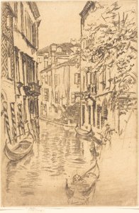 静かな運河、1880 年。 作： James Abbott McNeill Whistler