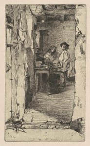 ラグピッカーズ、ムフタール地区、パリ、1​​858年。 作： James Abbott McNeill Whistler
