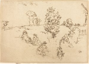 城壁、サンドイッチ、c。 1887年。 作： James Abbott McNeill Whistler