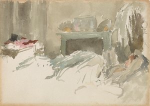 ベッドでの休息、1883-1884年 作： James Abbott McNeill Whistler