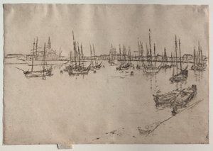 サンジョルジョ、ヴェネツィア、1886年。 作： James Abbott McNeill Whistler