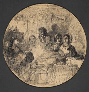 ボヘミアンライフ、1855-57年からのシーン 作： James Abbott McNeill Whistler
