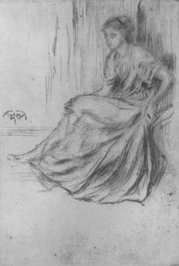 着席少女、c1869、1904 作： James Abbott McNeill Whistler