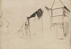 1858年に描かれた住宅のスケッチ。 作： James Abbott McNeill Whistler