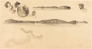 海岸測量プレートのスケッチ、18541855。