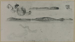 1854年の海岸測量用プレートに描かれたスケッチ。