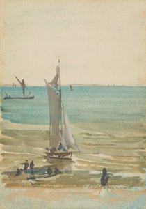 サウスエンド - プレジャー ヨット、1882 年から 1884 年。 作： James Abbott McNeill Whistler