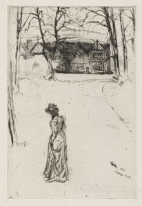 Speke Hall、No。1、1870（紙にエッチングとドライポイント） 作： James Abbott McNeill Whistler