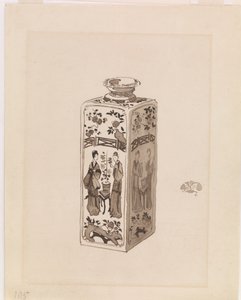 ロングネックの角型キャニスター、1878年 作： James Abbott McNeill Whistler