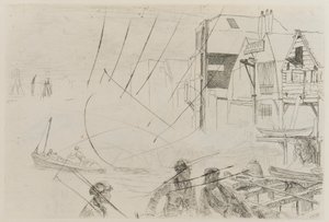 スティーブンスのボート ライフ、1859 年。 作： James Abbott McNeill Whistler