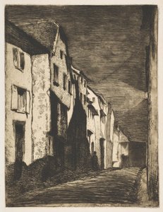 Saverne、1858のストリート。 作： James Abbott McNeill Whistler