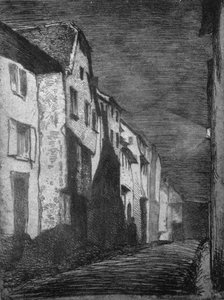 Saverneのストリート、1858年、1903年 作： James Abbott McNeill Whistler