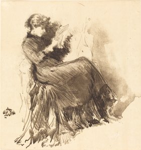 勉強、1878年。 作： James Abbott McNeill Whistler