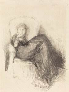 習作。座っているモード」1878年 作： James Abbott McNeill Whistler
