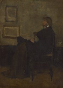 グレーと黒の配置に関する研究、第2巻：トーマスカーライル、1872〜73年 作： James Abbott McNeill Whistler