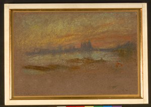 夕焼け、赤と金-敬礼 作： James Abbott McNeill Whistler