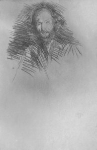 スウィンバーン、c1877、1904 作： James Abbott McNeill Whistler