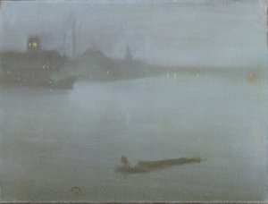テムズ-青と銀のノクターン、1872-8年頃（キャンバスに油彩）