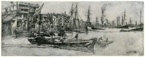 テムズ倉庫、19世紀1904。 作： James Abbott McNeill Whistler