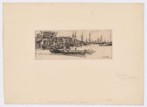 テムズ・ウェアハウス 作： James Abbott McNeill Whistler