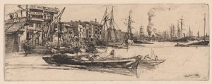 テムズ・ウェアハウス 作： James Abbott McNeill Whistler