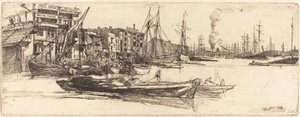 テムズウェアハウス、1859年。 作： James Abbott McNeill Whistler
