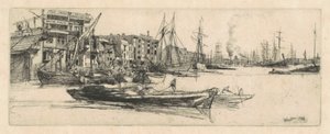テムズ・ウェアハウス、1859年 作： James Abbott McNeill Whistler