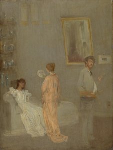 彼のスタジオのアーティスト、186566年と1895年。 作： James Abbott McNeill Whistler