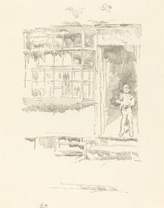 ミューズにある理髪店、1896 年。 作： James Abbott McNeill Whistler
