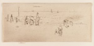 ビーチ、オステンド、1887年。 作： James Abbott McNeill Whistler