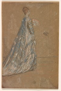 青いドレス、1871年。 作： James Abbott McNeill Whistler