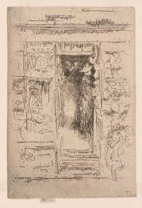 ボンネット・ショップ 1884-86年頃 （エッチング、インク、紙） 作： James Abbott McNeill Whistler