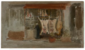 肉屋、1888-89年頃（油彩、木製パネル） 作： James Abbott McNeill Whistler