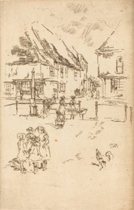 コックとポンプ、c。 1887年。 作： James Abbott McNeill Whistler
