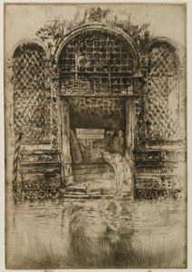 戸口、1880（紙にエッチングとドライポイント） 作： James Abbott McNeill Whistler