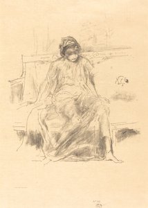 ドレープされた人物、着席、1893年。