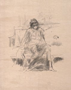 ドレープフィギュアシート、1893年。 作： James Abbott McNeill Whistler