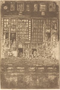 刺繍されたカーテン、1889年。 作： James Abbott McNeill Whistler