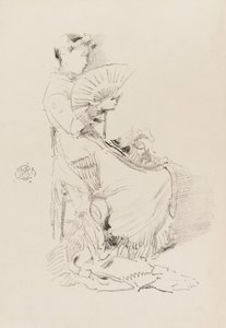 ファン、1879年。 作： James Abbott McNeill Whistler