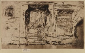 魚屋、ヴェネツィア、1879-1880年。 作： James Abbott McNeill Whistler