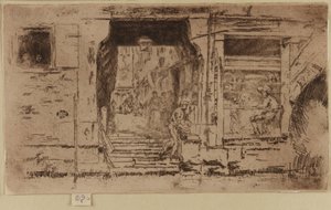 魚屋、ヴェネツィア、1879-1880。 作： James Abbott McNeill Whistler