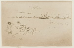 ザ・フリート1887年のMonitors。 作： James Abbott McNeill Whistler