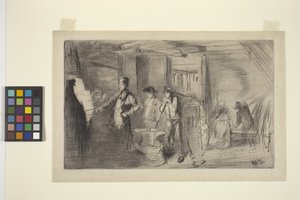 フォージ (ドライポイント) 作： James Abbott McNeill Whistler