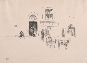 ガイエティステージドア、1879年。 作： James Abbott McNeill Whistler