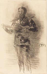 ギタープレイヤー、1875年。 作： James Abbott McNeill Whistler