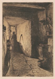 1858年の「The Kitchen」。 作： James Abbott McNeill Whistler
