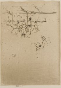 ランディング・ステージ、牛、1887年。 作： James Abbott McNeill Whistler
