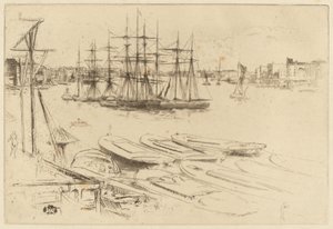 大きなプール、c。 1879年。 作： James Abbott McNeill Whistler