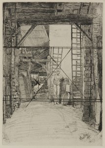 ライム バーナー、1859 年。 作： James Abbott McNeill Whistler