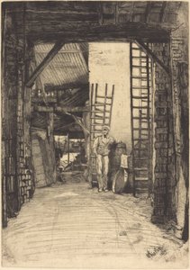 The Lime-Burner」（1859年）。 作： James Abbott McNeill Whistler